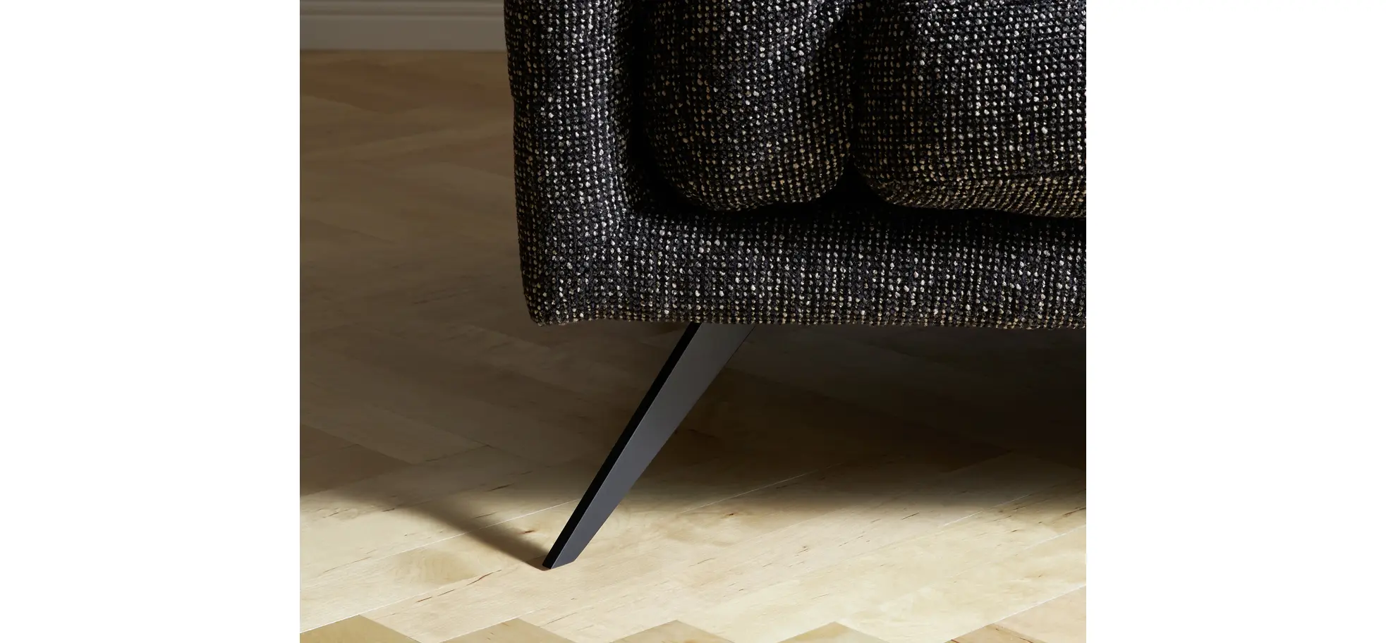 Sofa Valdemoro - 3-Sitzer, Stoff, Anthrazit