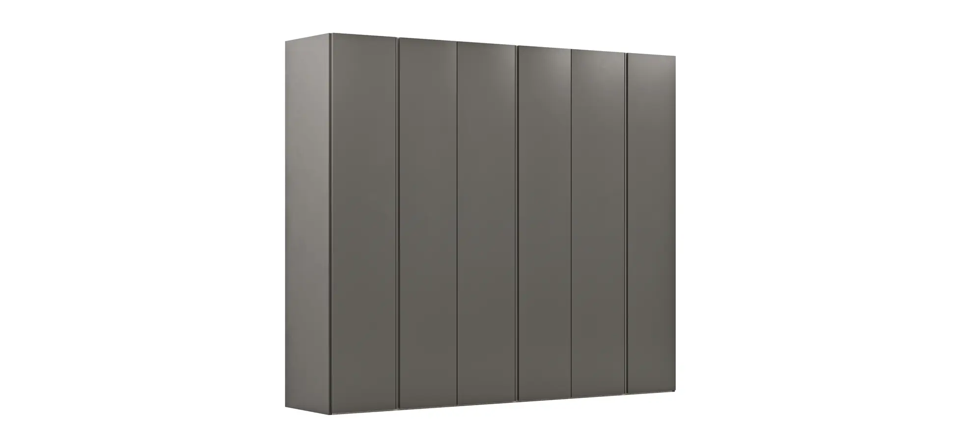 Drehtürenschrank Loretto - B ca. 280 cm, Lack matt, Anthrazit 112473