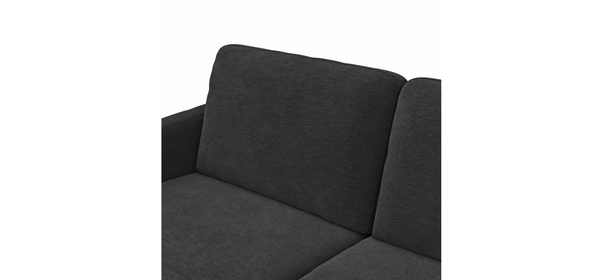Wohnlandschaft Enna - Longchair links, 2,5-Sitzer, Ecke rechts, Stoff, Anthrazit