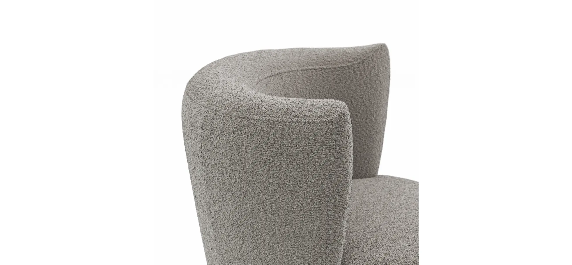 Sessel Cativa -  drehbar, Stoff, Graubeige