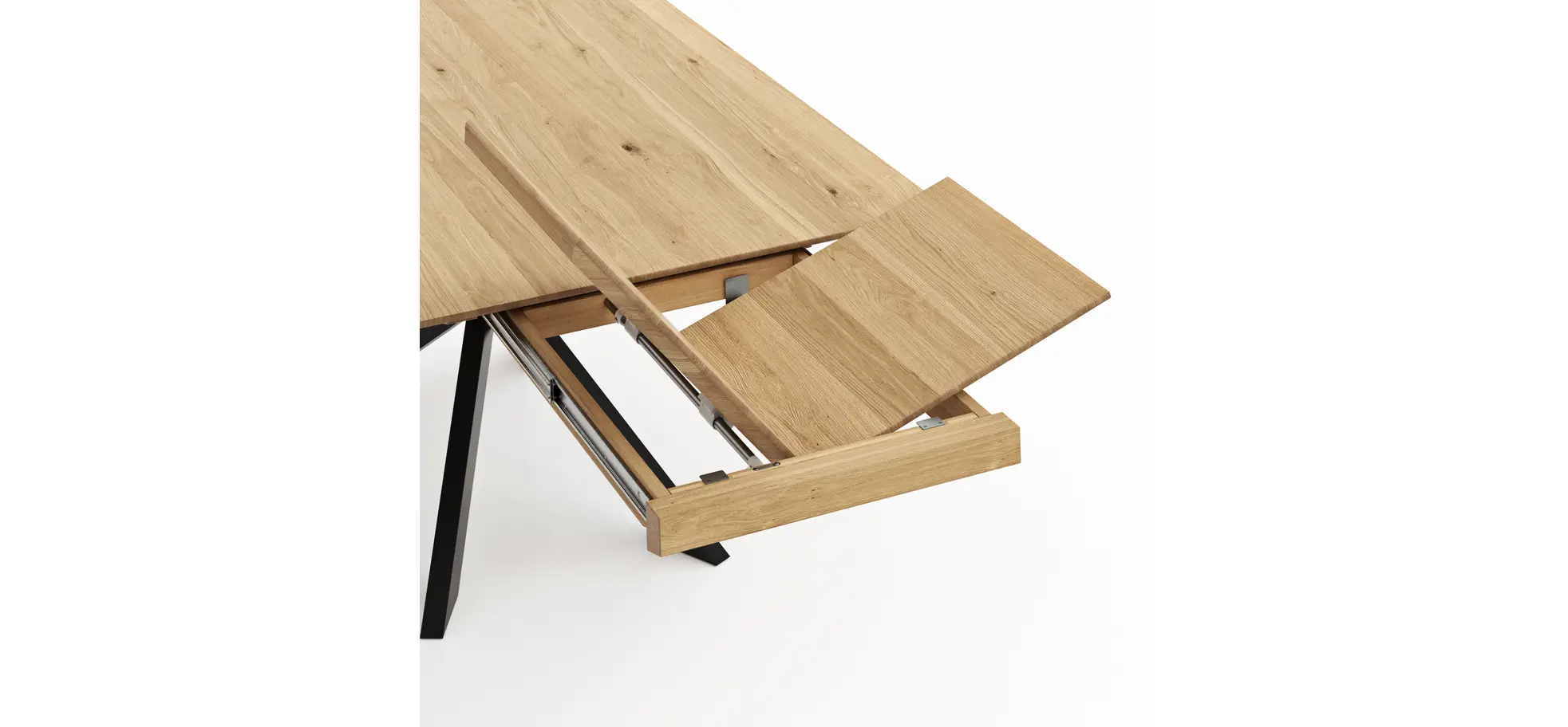 Esstisch Talara Lola - beidseitig ausziehbar, LB ca. 200x100cm, Wildeiche Bianco