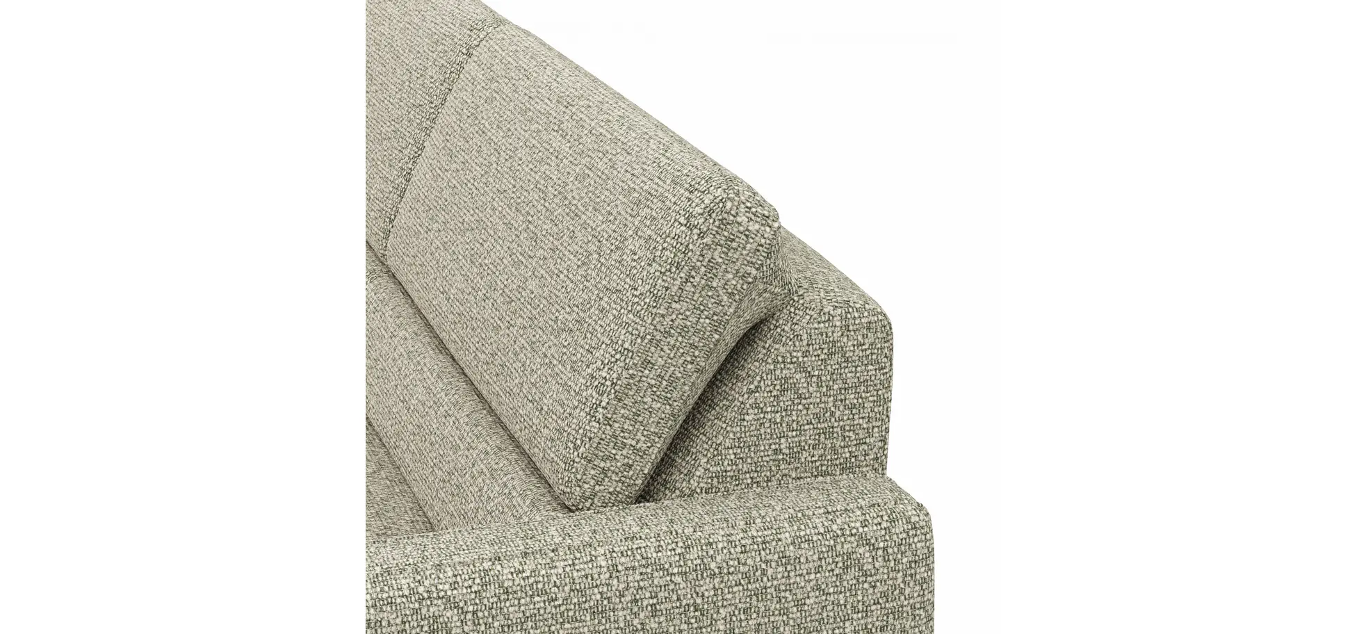 Ecksofa Valera - Longchair mit 3-Sitzer rechts inkl. Rückenlehne verstellbar, Stoff, Limone