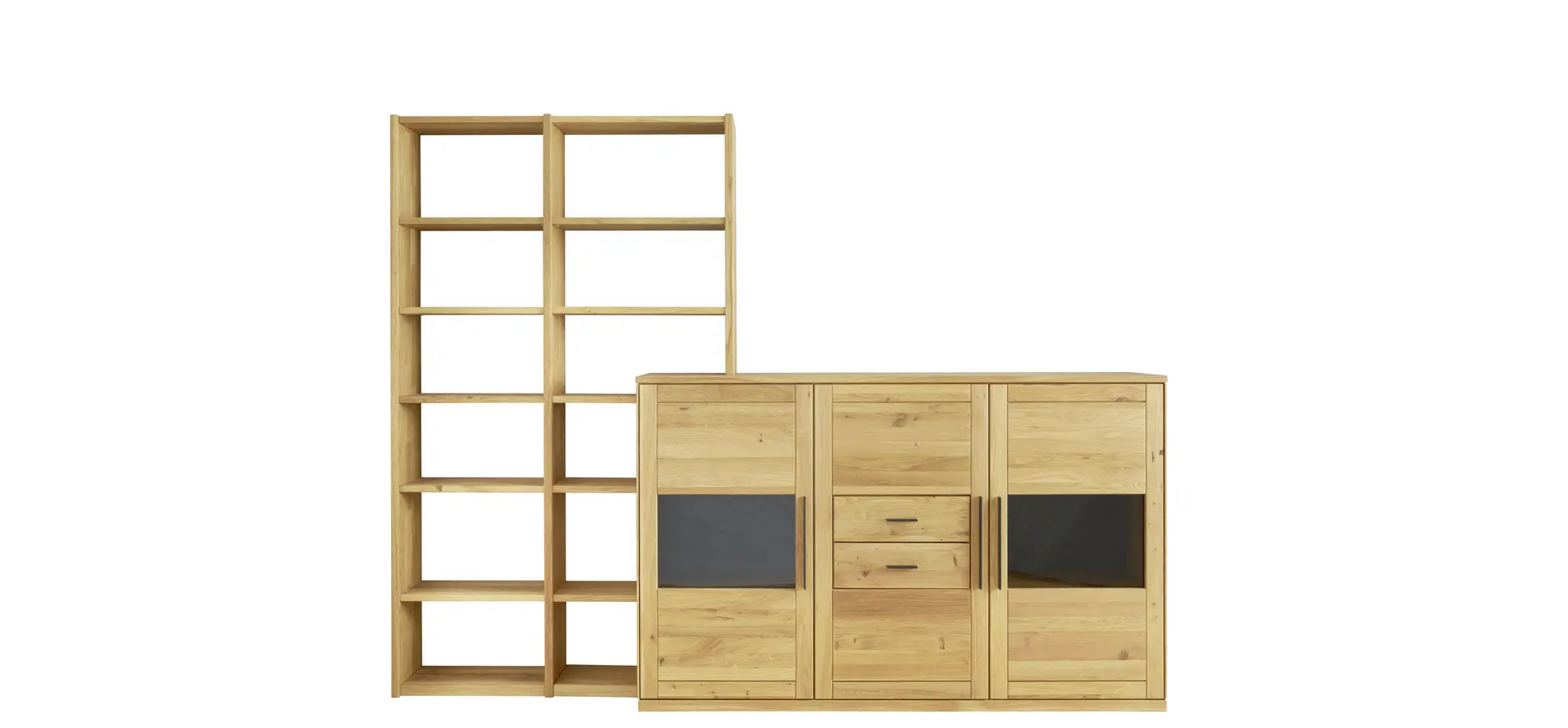 Wohnwand Faro 6.0 - Wildeiche massiv, geölt 144626