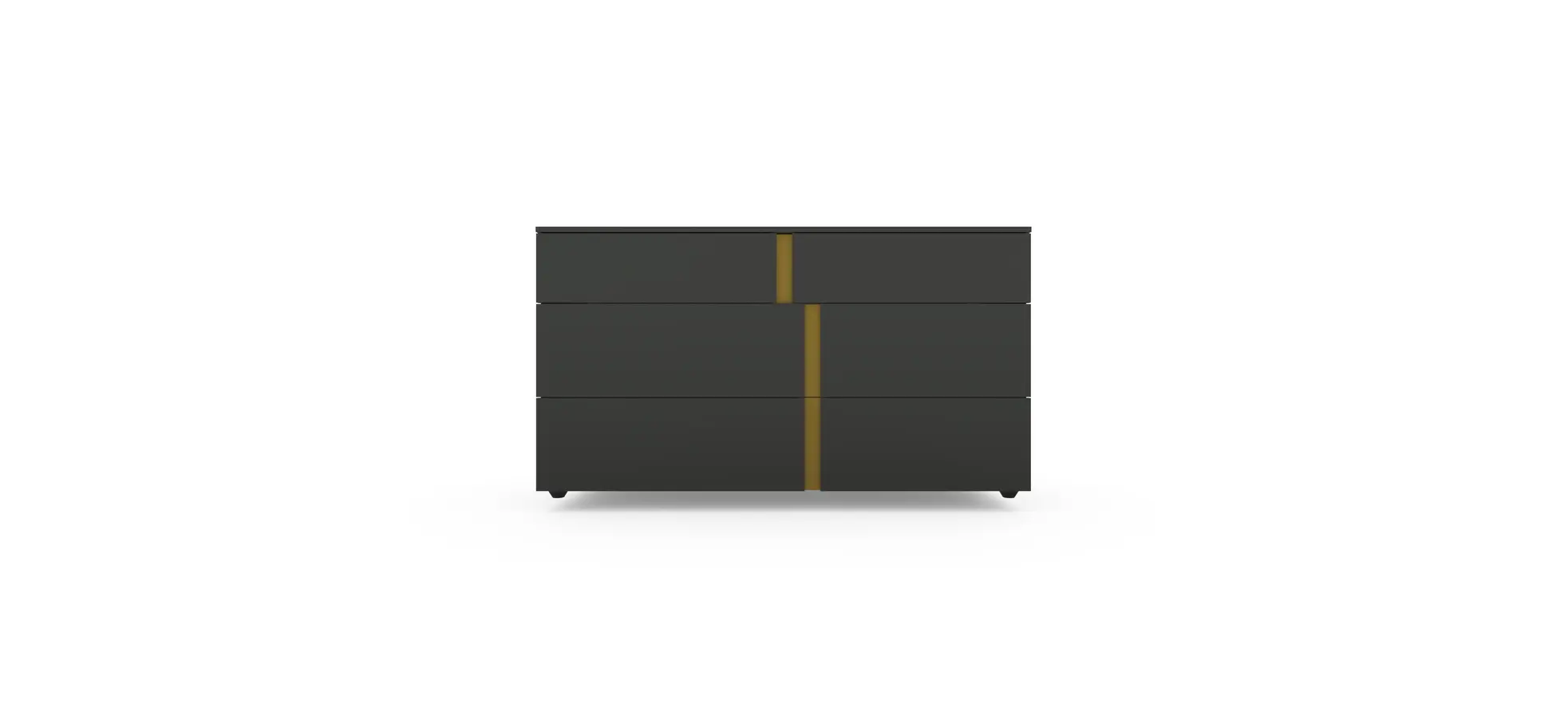 Kommode Loretto - BHT ca. 127x70x51 cm, Lack matt, Anthrazit