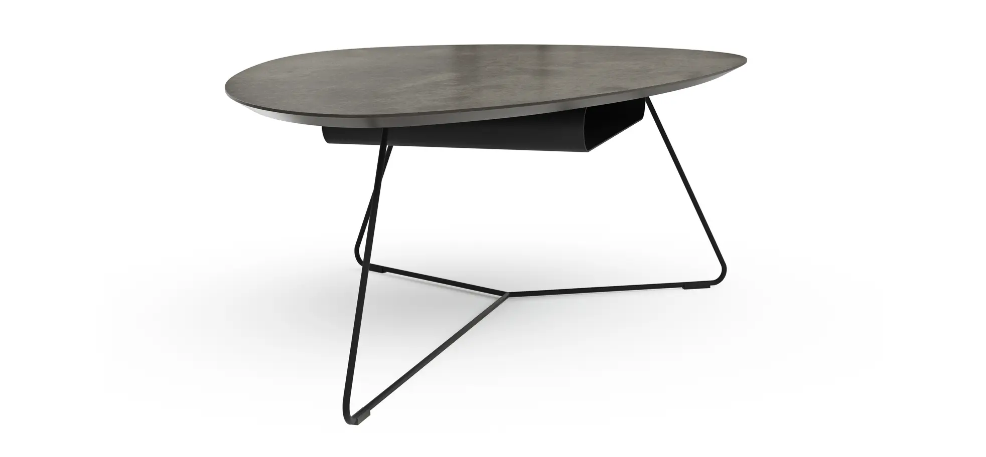 Couchtisch Fano - LBH ca. 121x75x38 cm, HPL Laminat, Graubraun