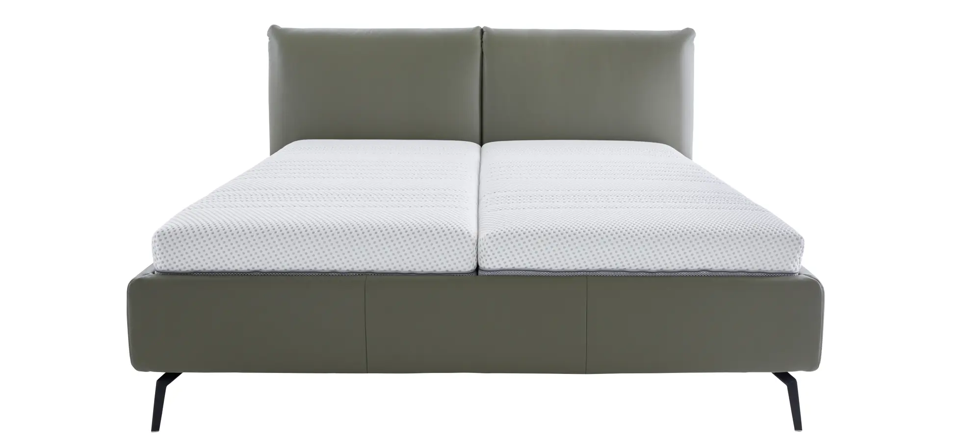 Polsterbett Delia - Liegefläche ca. 180x200 cm, Leder, Oliv