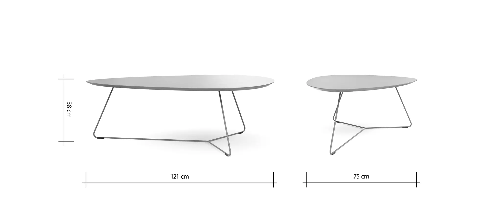 Couchtisch Fano - LBH ca. 121x75x38 cm, Fenix, Beige