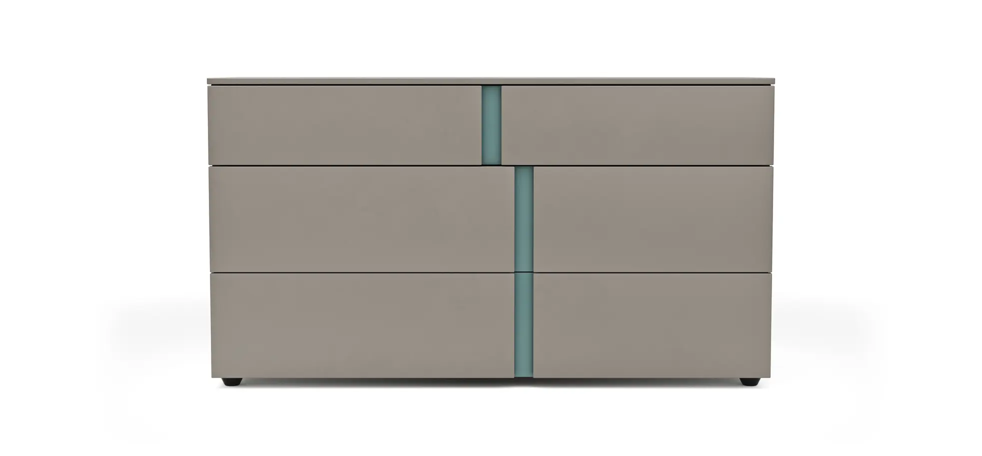 Kommode Loretto - BHT ca, 127x70x51 cm, Lack matt, Steingrau