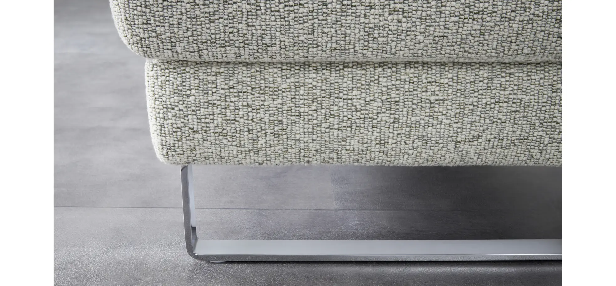 Ecksofa Valera - 3-Sitzer mit Longchair rechts inkl. Rückenlehne verstellbar, Stoff, Limone