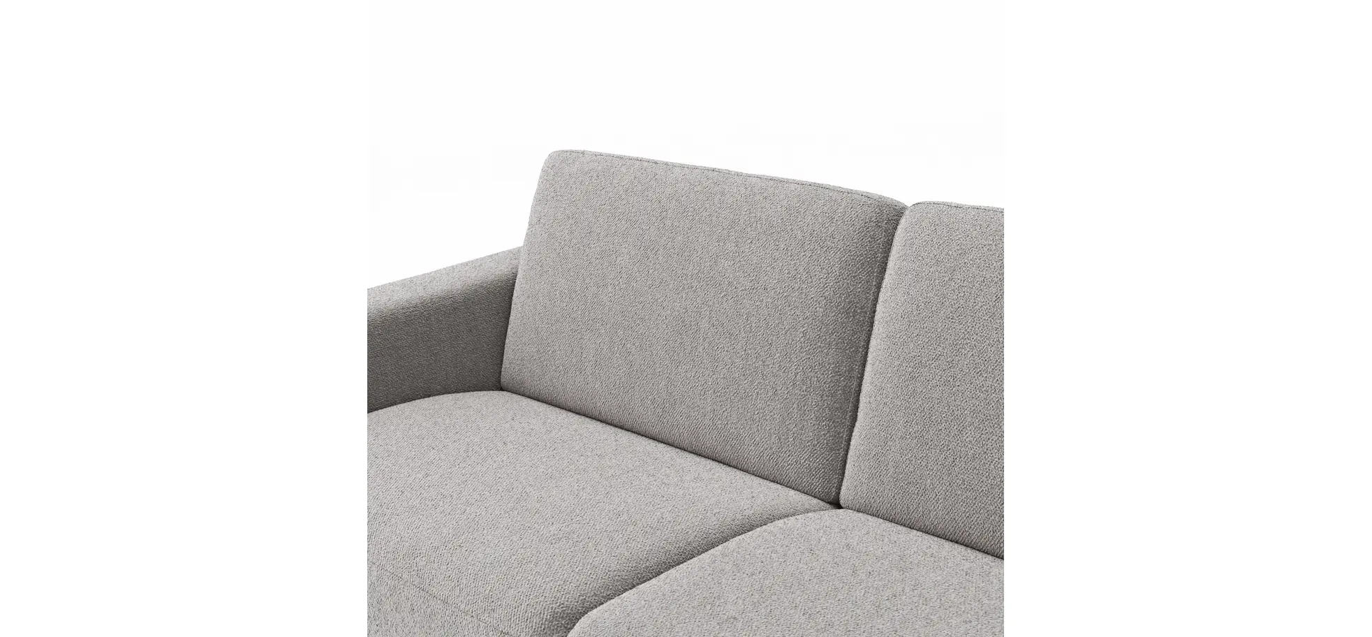 Sofa Nuoro - 2,5-Sitzer inkl. Schlaffunktion, Armlehne 1, Stoff, Grau