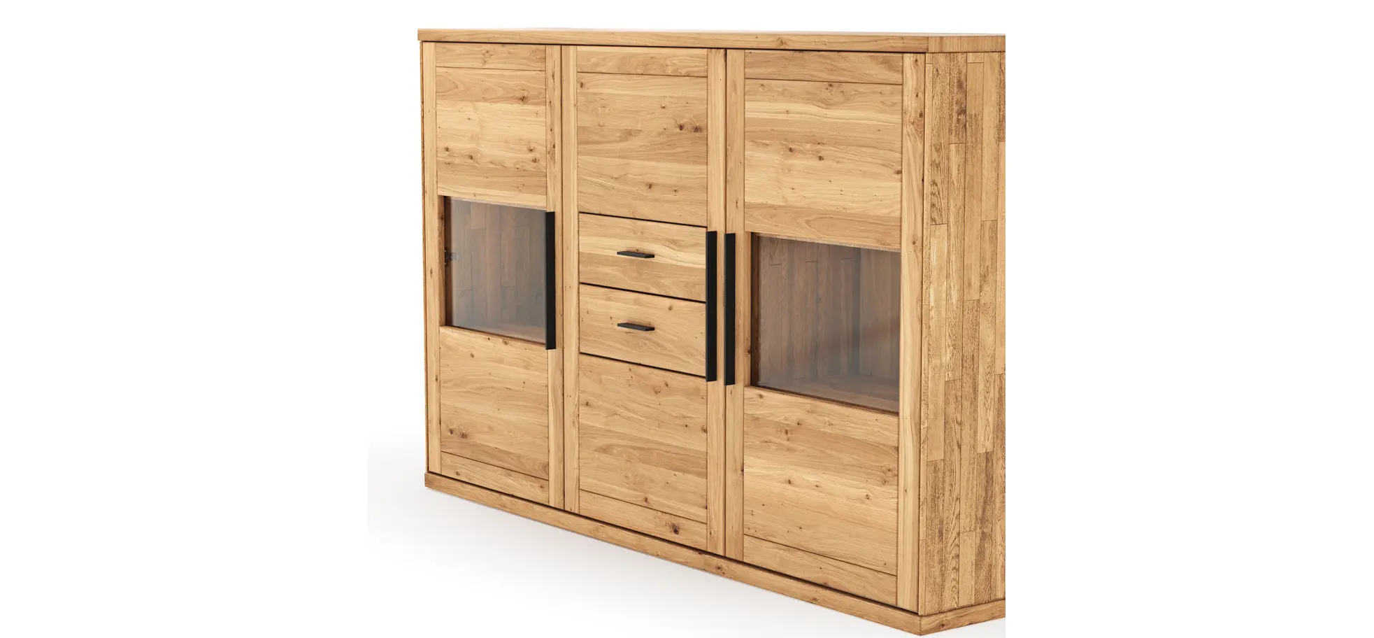 Highboard Faro 6.0 - Wildeiche massiv, natur, geölt