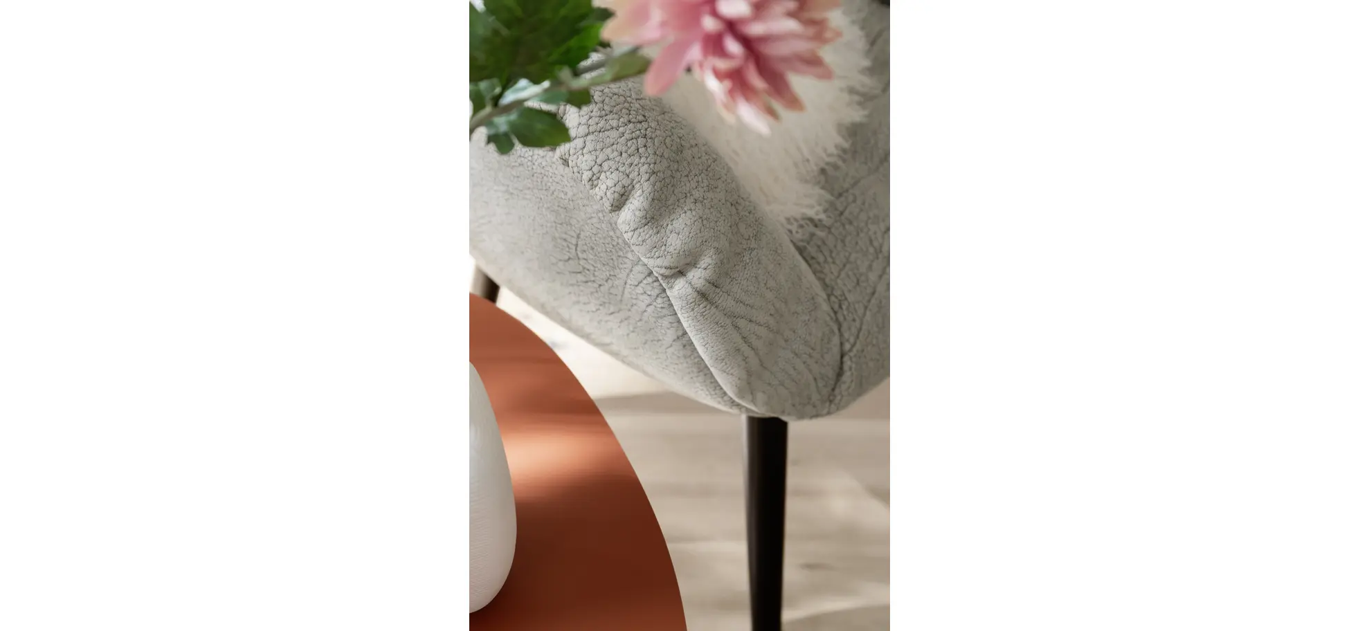 Sessel Sevano - Leder, Offwhite