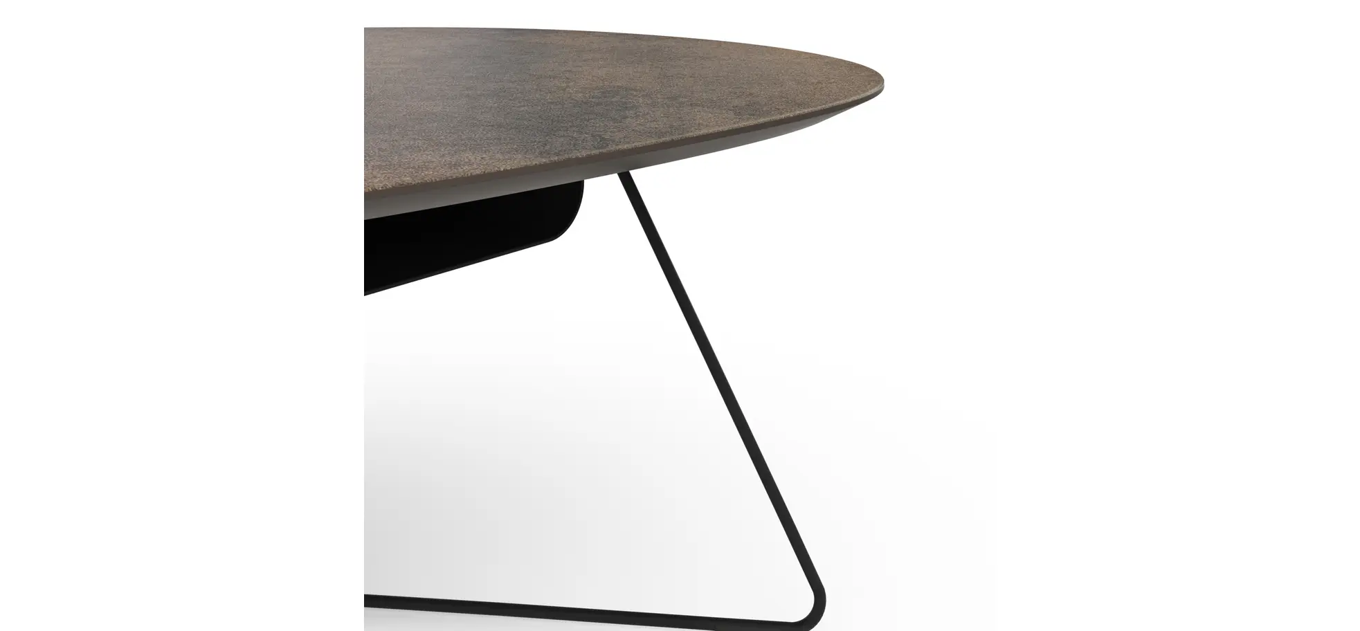 Couchtisch Fano - LBH ca. 121x75x38 cm, Ceramistone, Graubraun