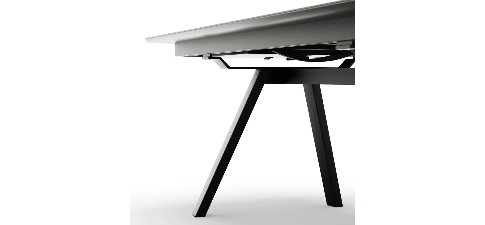 Esstisch Sedana - ausziehbar, LB ca. 200x100cm, Keramik, Schiefergrau