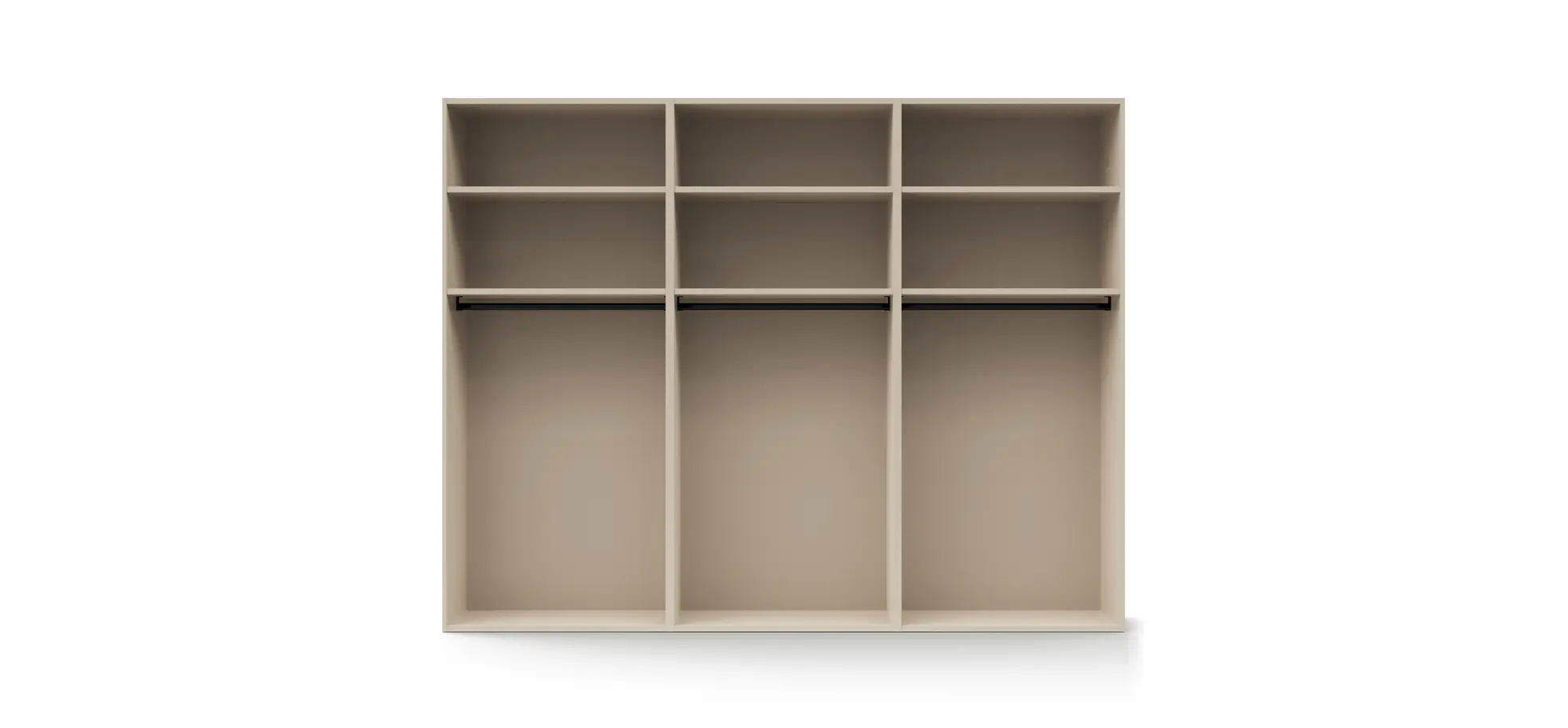 Drehtürenschrank Matera - BTH ca. 301x60x235 cm, Lack Kaschmir, Abs. Pfirsich