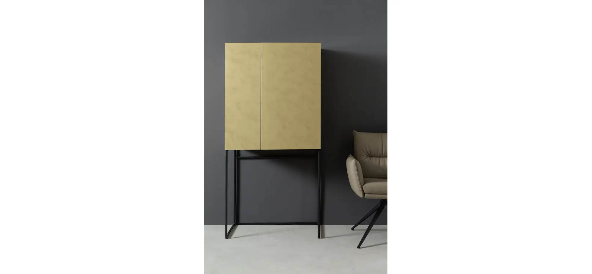 Barschrank 3900 - Lack matt, Goldfarben