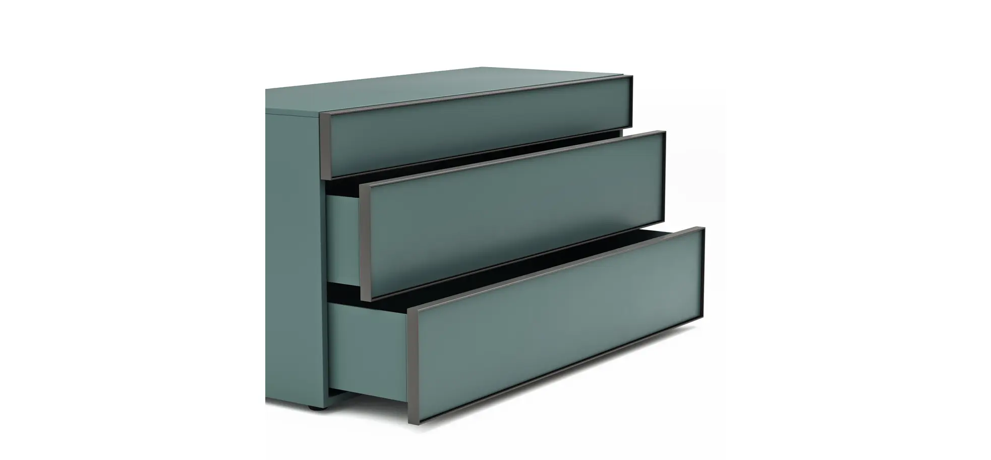 Kommode Loretto - BHT ca. 135x70x53 cm, Lack matt, Salbeigrün