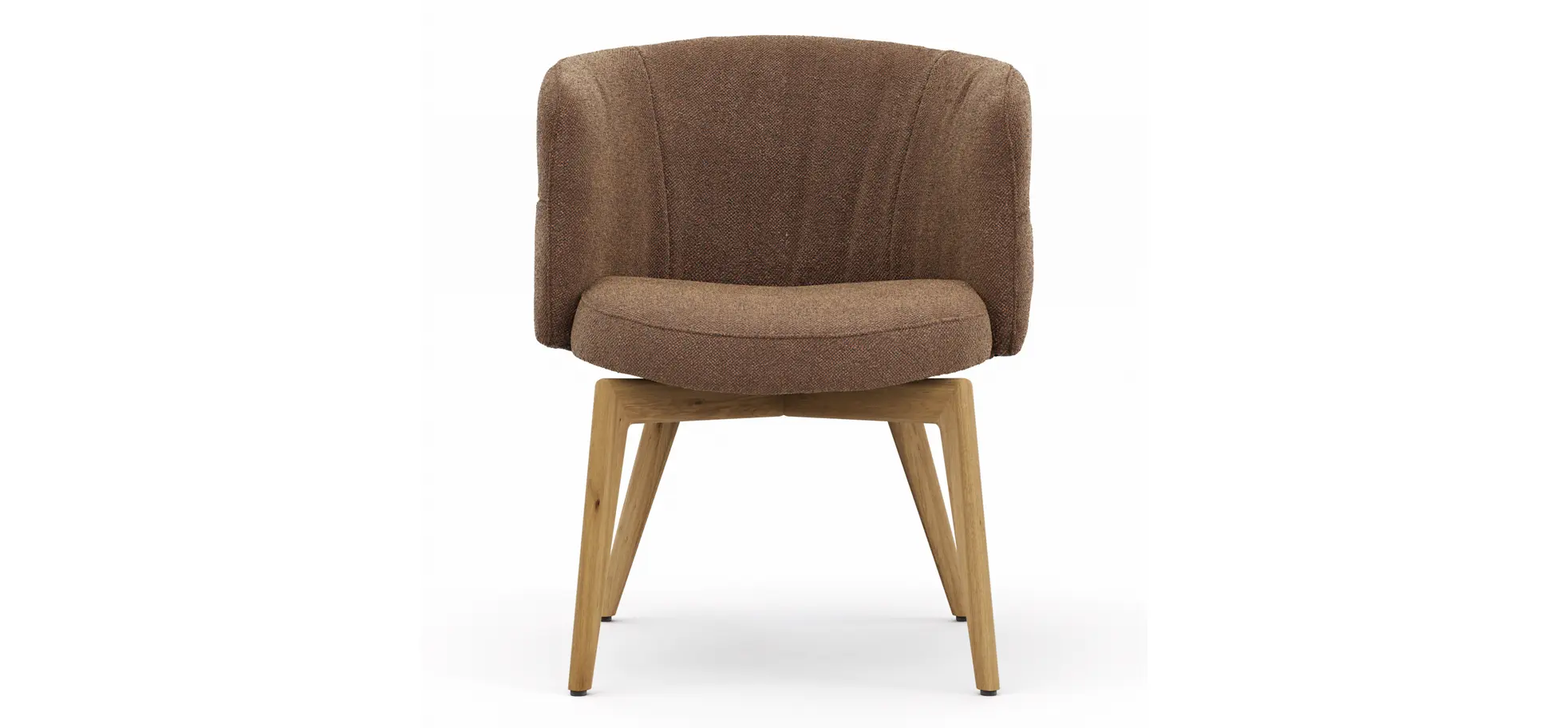 Armlehnstuhl Milana - Stoff, Cognac