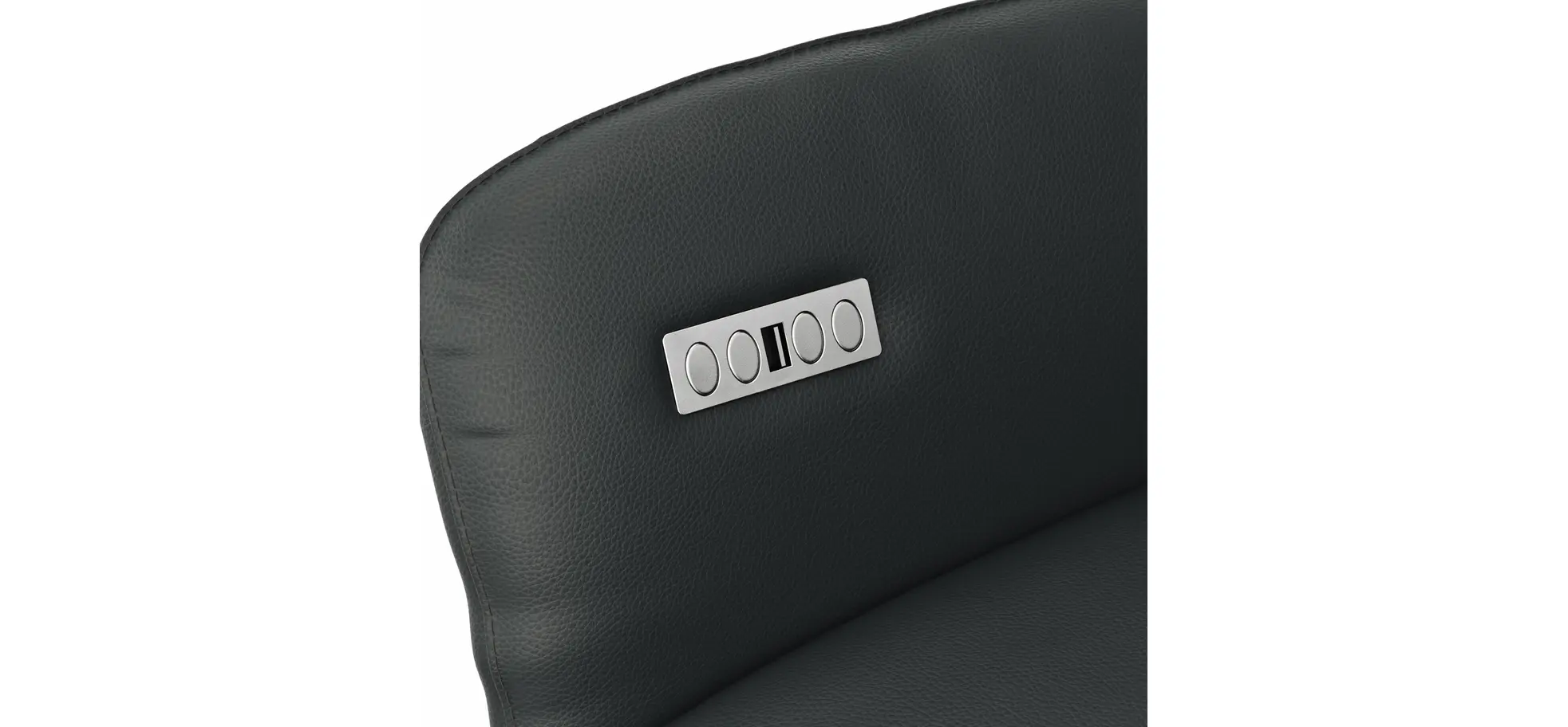 Sessel Noto Relax II - Rückenlehne und Fußteil verstellbar (motorisch), Leder, Schwarz