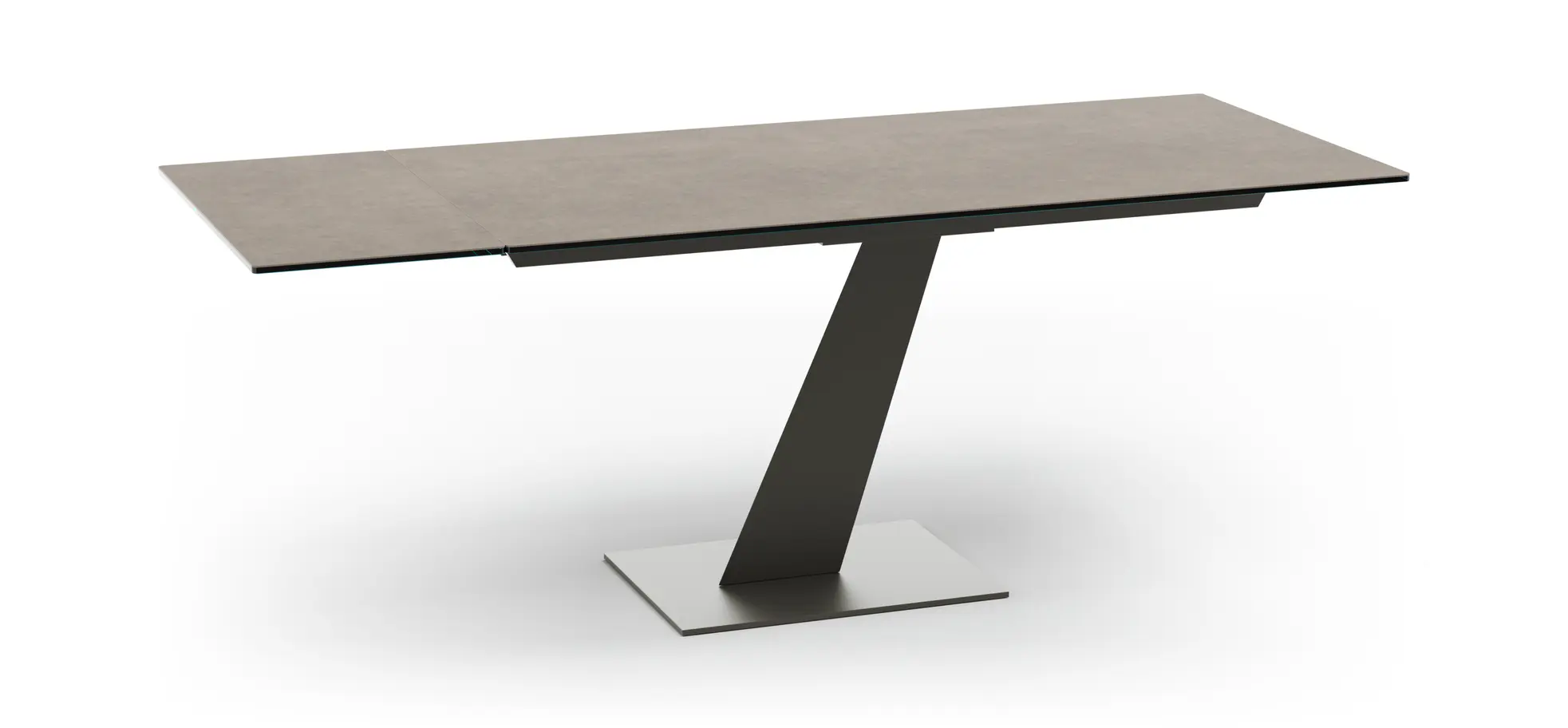 Esstisch Iseo - LB ca. 140x80 cm, ausziehbar, Keramik, Grau