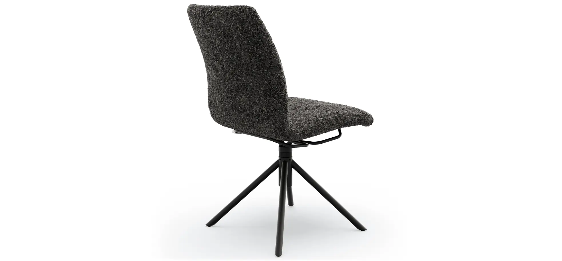 Stuhl Sedana - drehbar, Stoff, Dunkelgrau