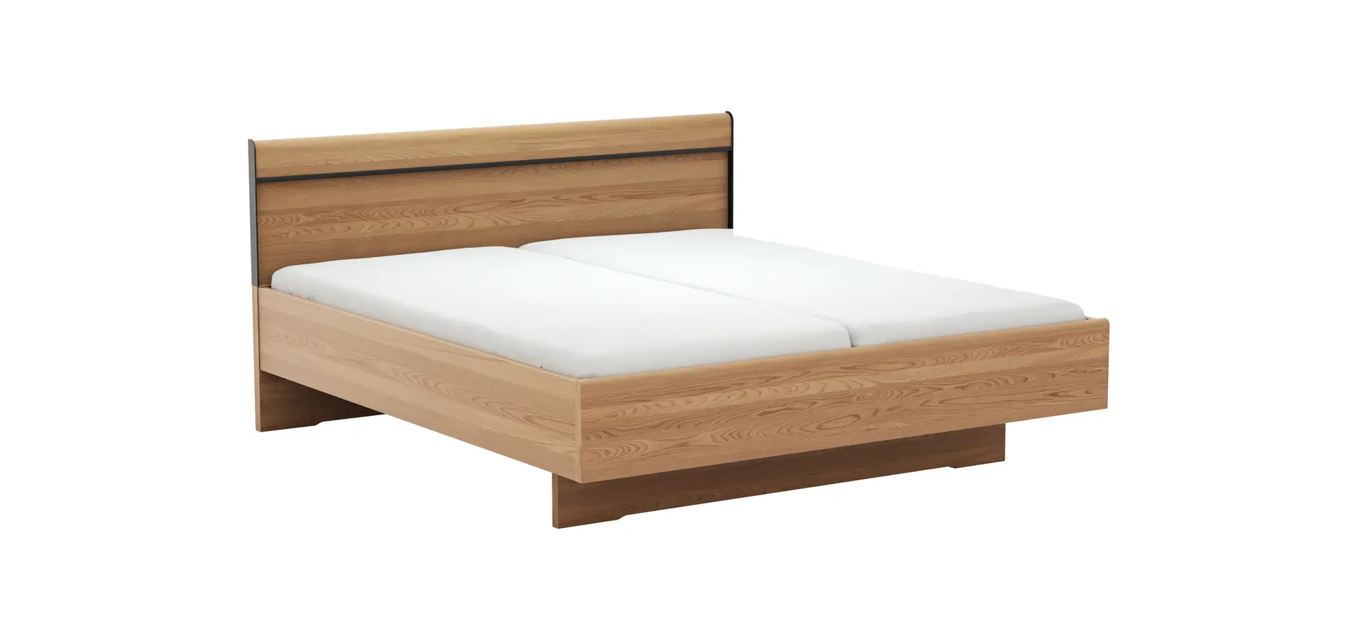 Bett Lenoso - Liegefläche ca. 180x200 cm, Eiche Nachbildung 1061064