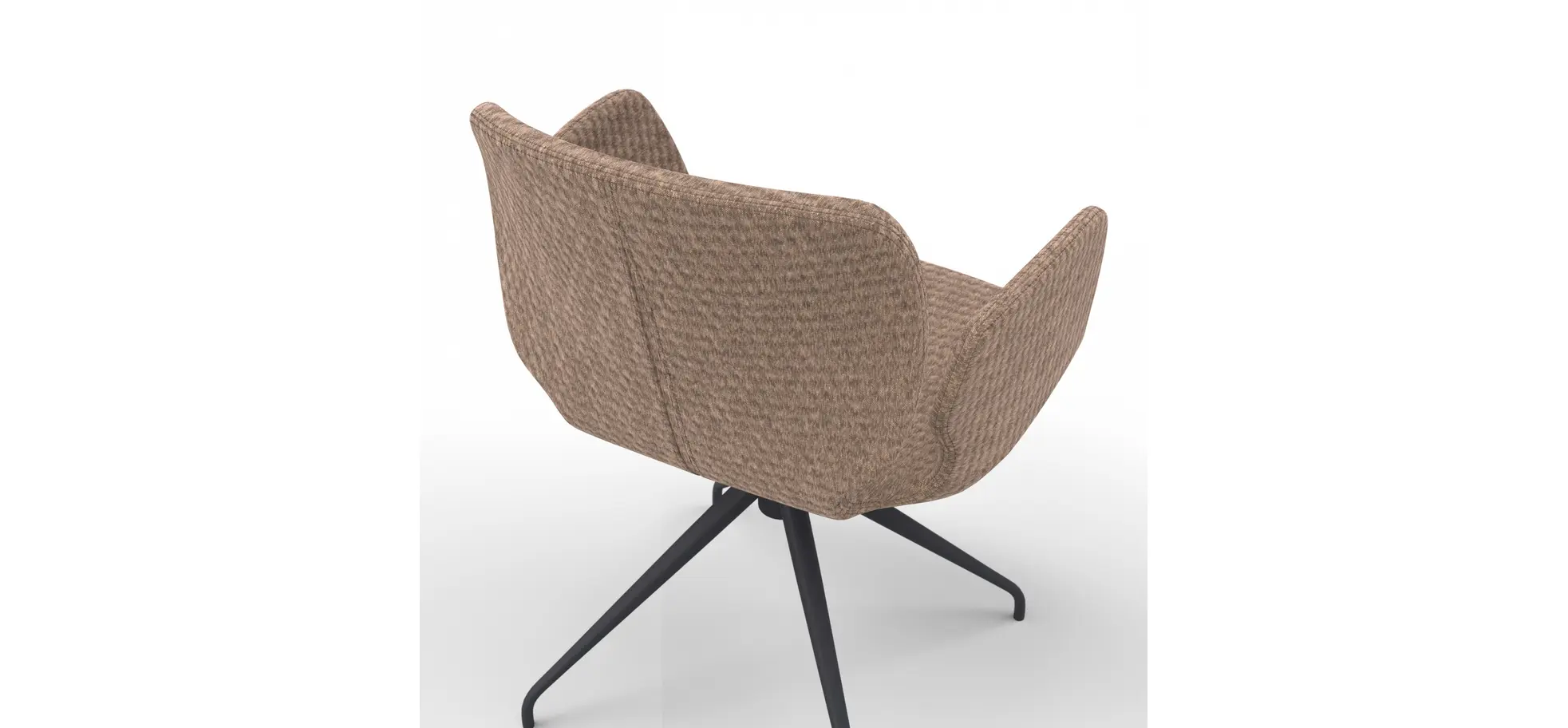 Armlehnstuhl Saltino - drehbar, Stoff, Taupe