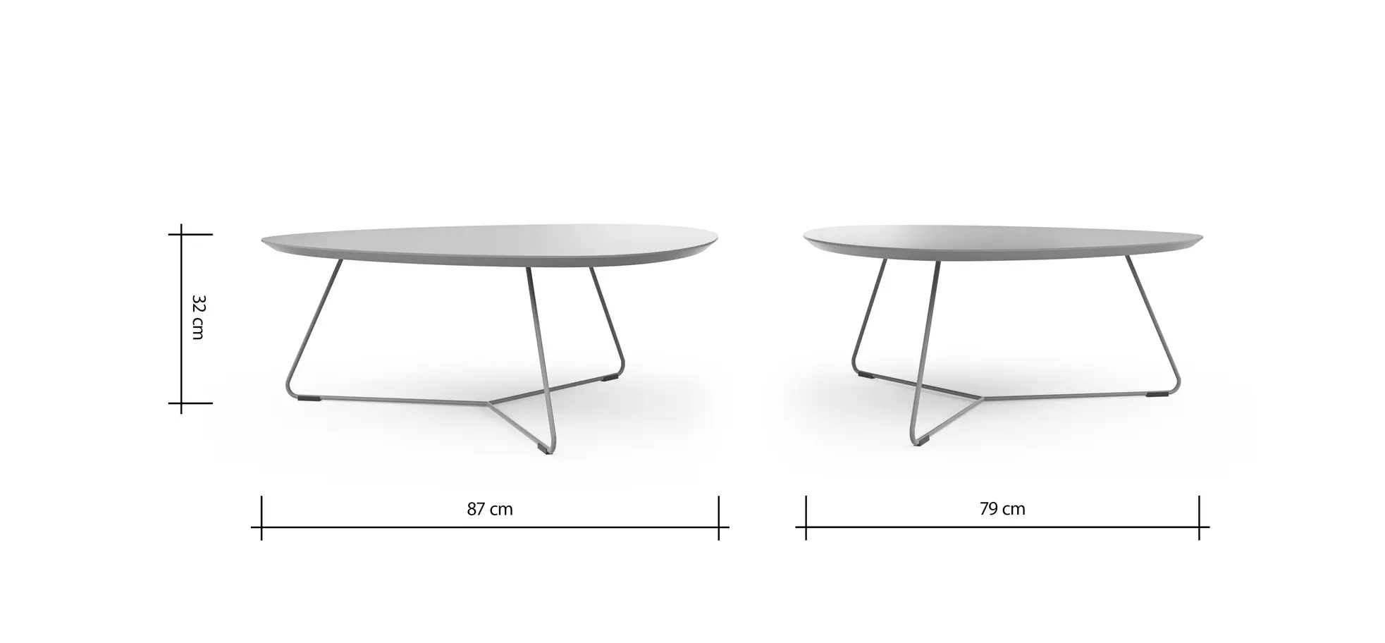 Couchtisch Fano - LBH ca. 87x78x33 cm, Fenix, Olivgrün