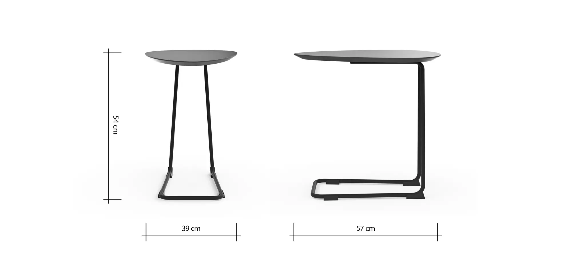 Sofatisch Fano - LBH ca. 57x39x54 cm, Fenix, Taupe