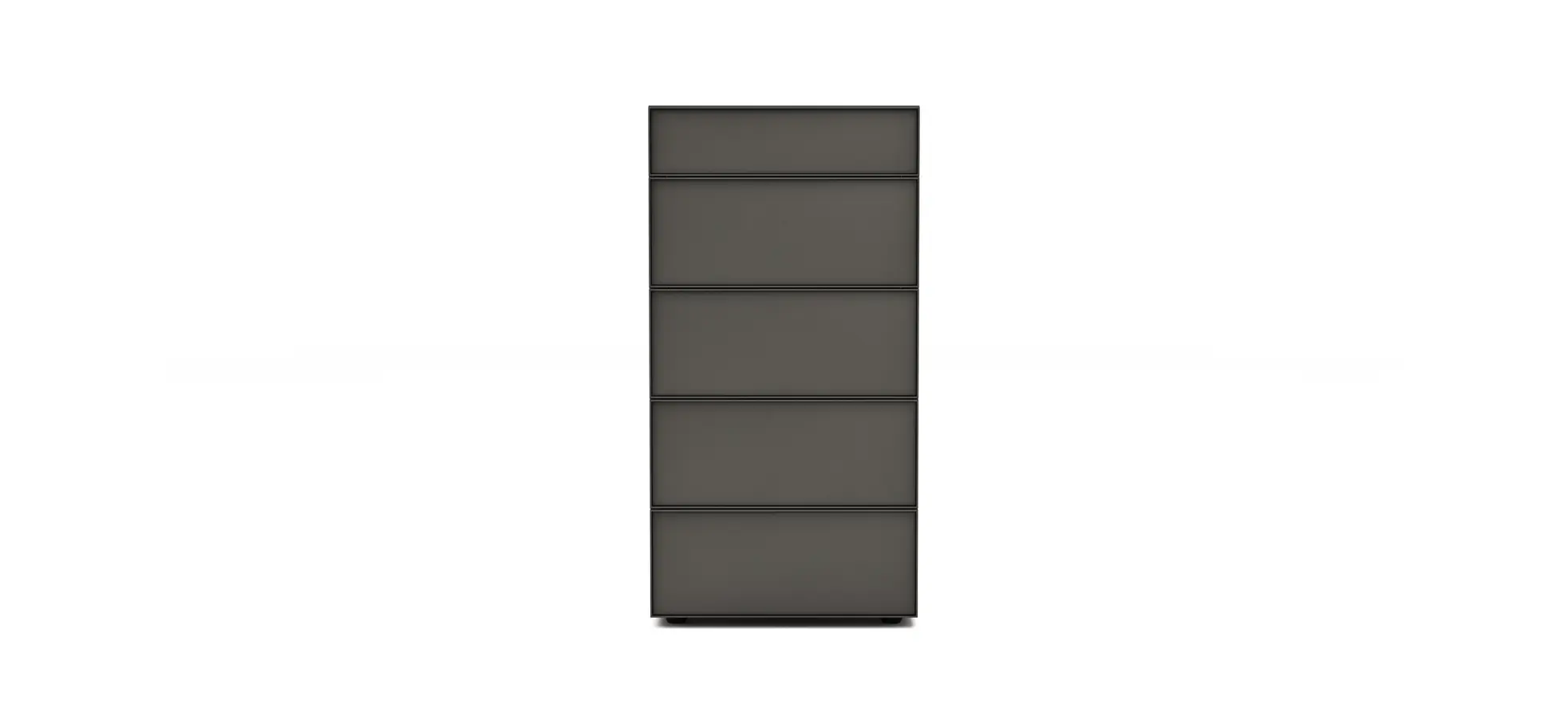 Kommode Loretto - BHT ca. 60x115x53 cm, Lack matt, Anthrazit