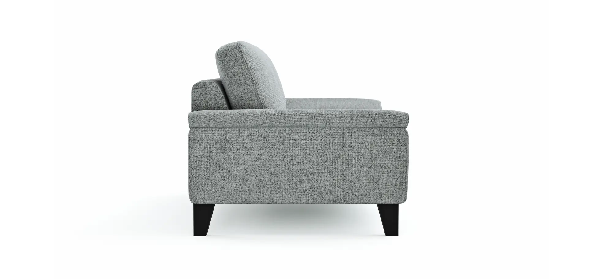 Sofa Oviedo - 2-Sitzer, keine Funktionen, Flachgewebe, Hellgrau