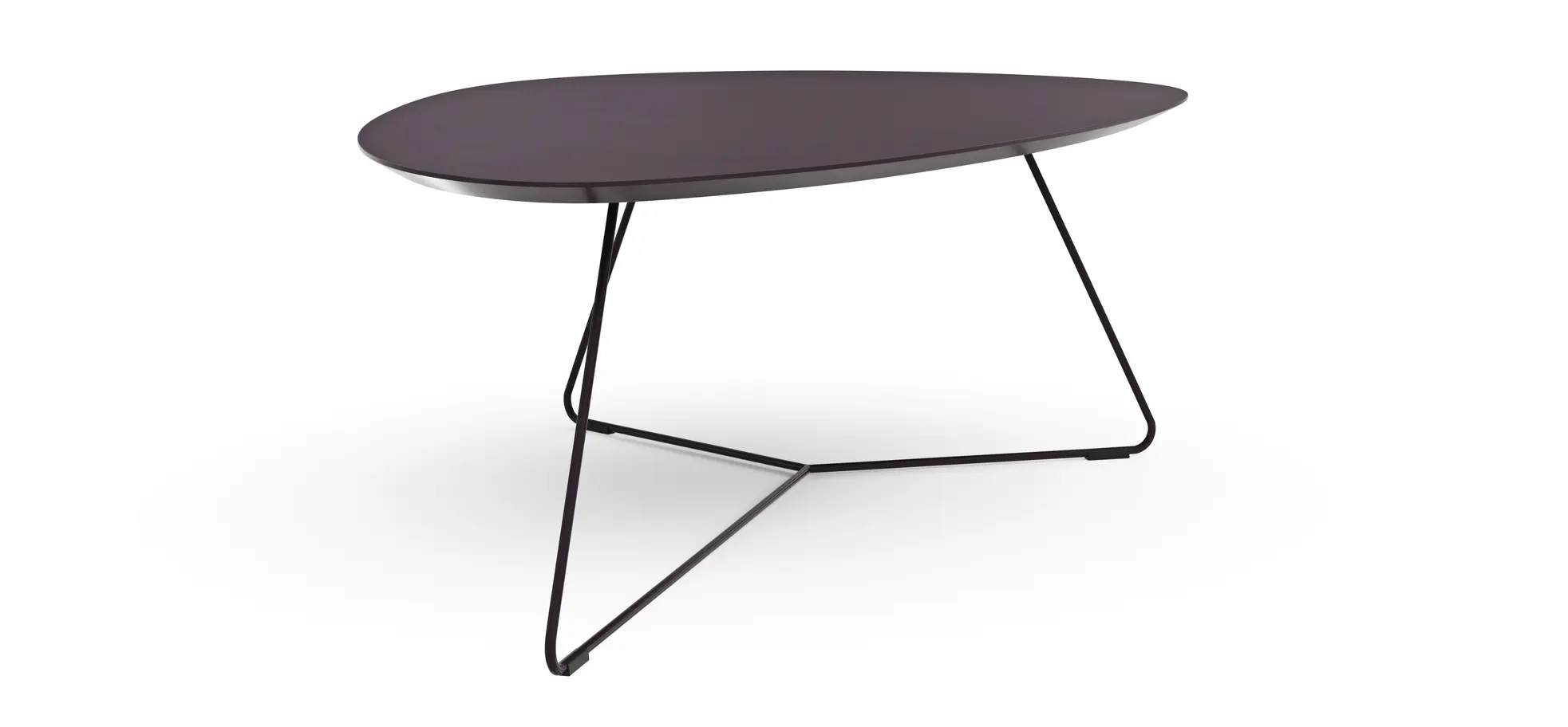 Couchtisch Fano - LBH ca. 121x75x38 cm, Fenix, Aubergine