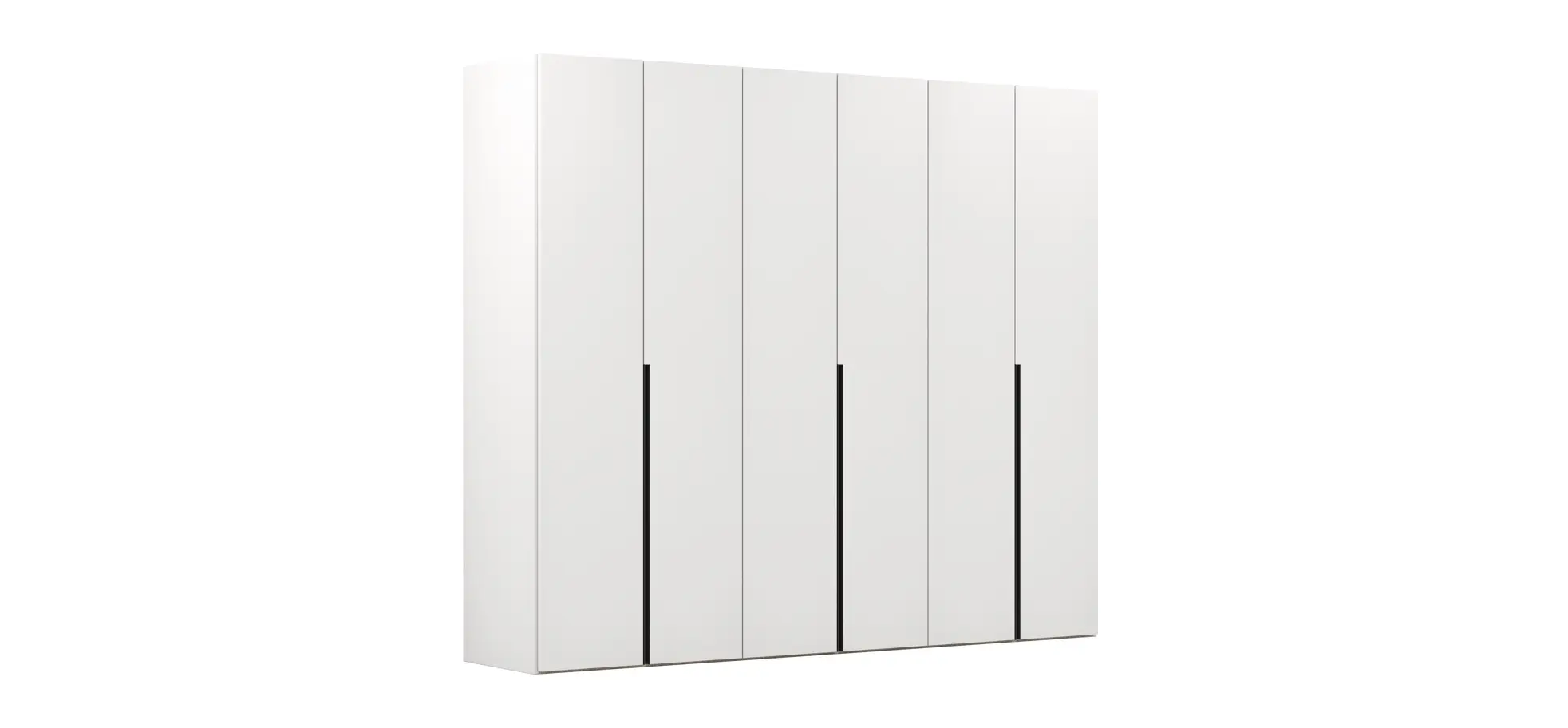 Drehtürenschrank Loretto - B ca. 280 cm, Lack matt, Weiß 117675