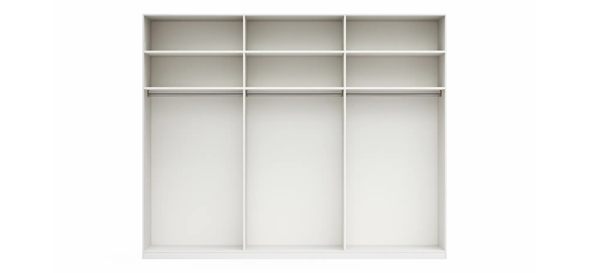 Drehtürenschrank Viana - B. ca. 299 cm, Lack, Weiß