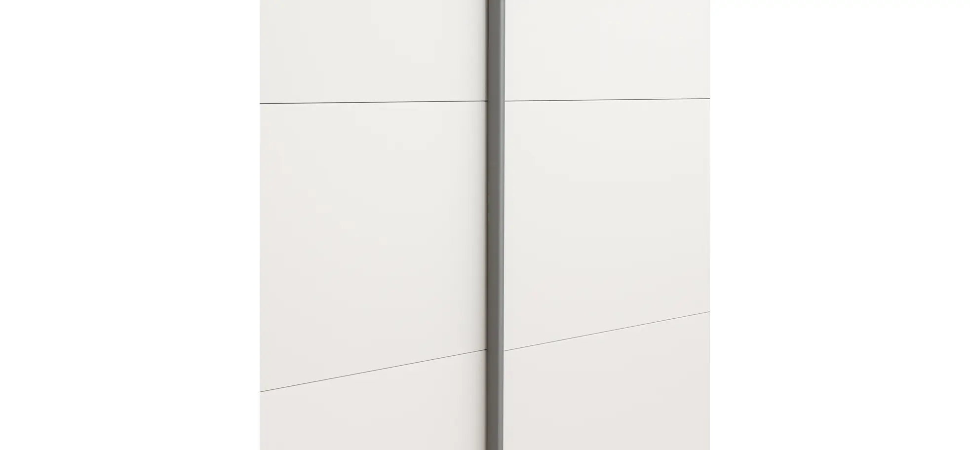 Schwebetürenschrank Viana - B ca. 271 cm, Lack, Weiß