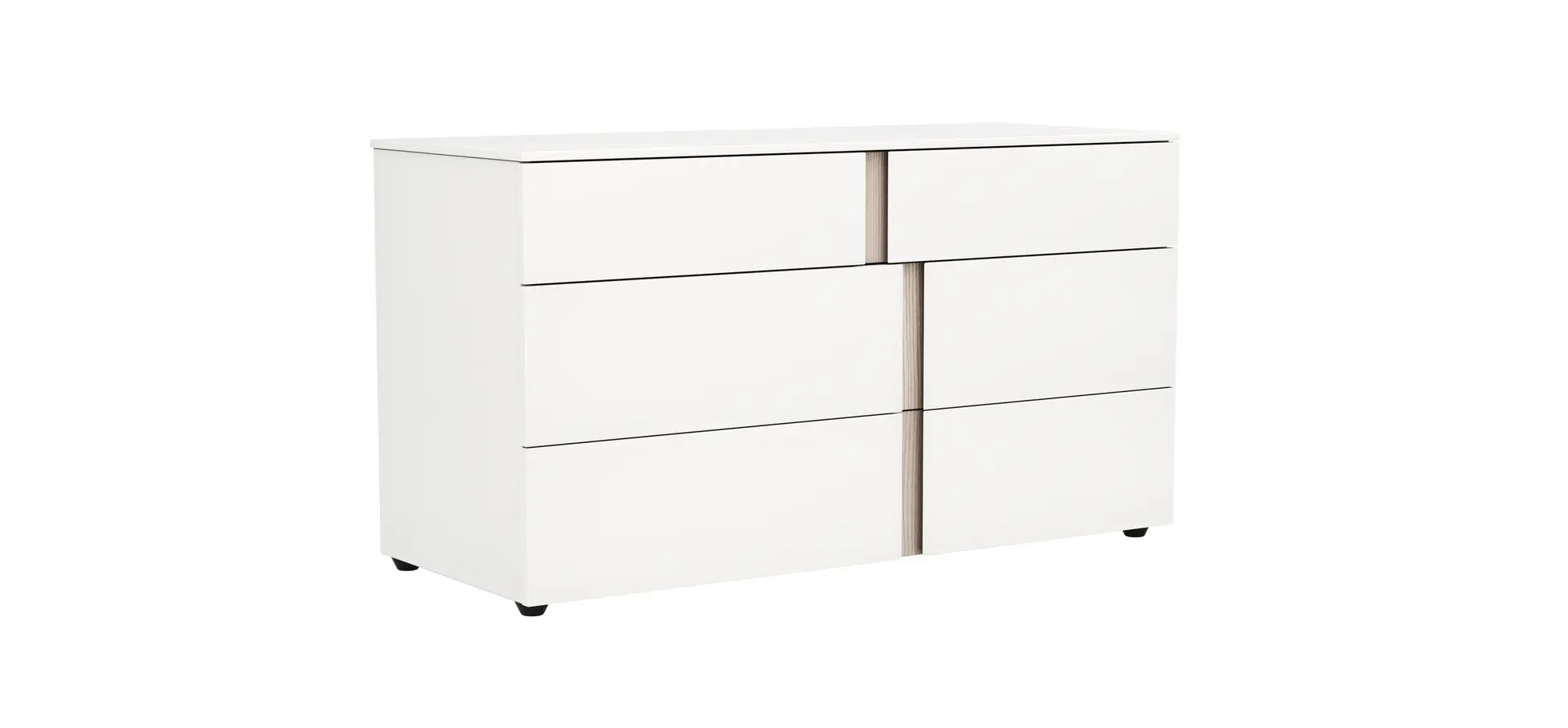 Kommode Loretto - BHT ca. 127x70x51 cm, Lack matt, Weiß 117584