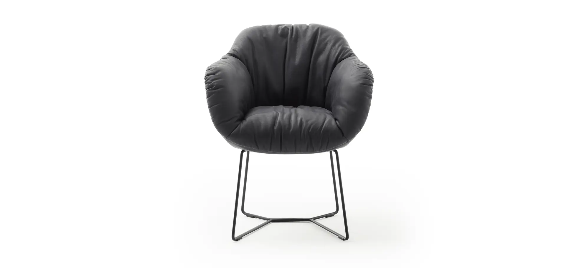 Dinnerchair Sevano - Leder, Anthrazit