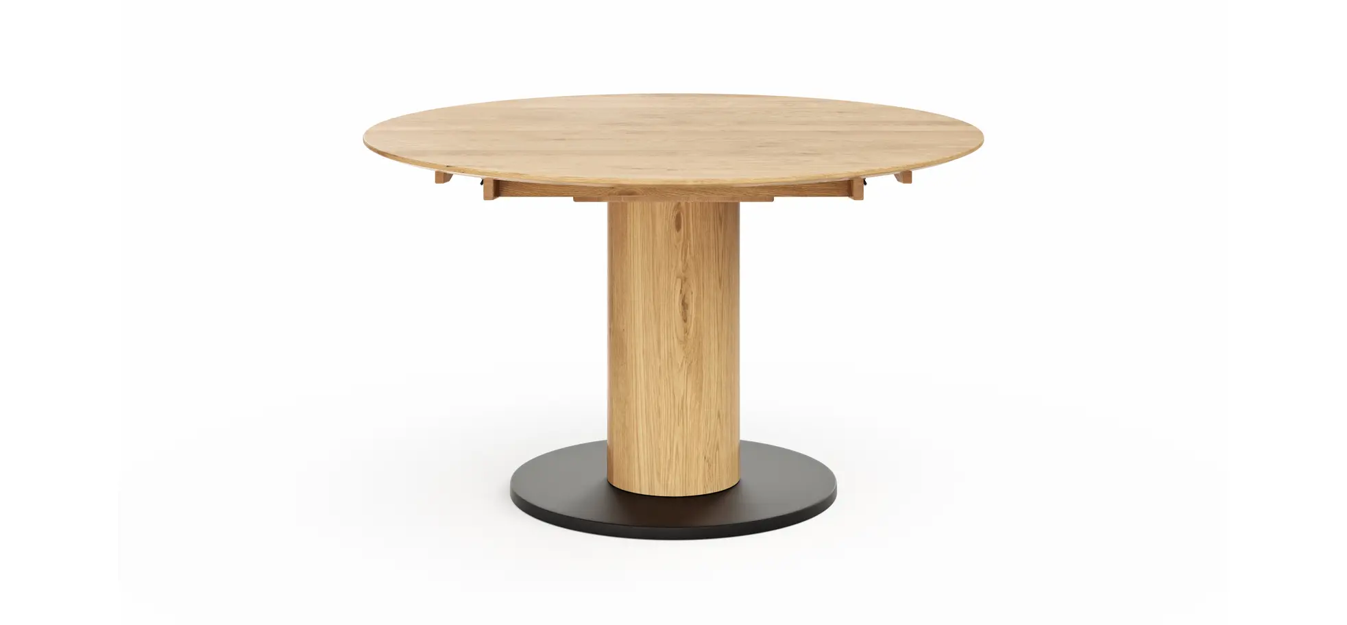 Esstisch 5000 - D ca. 130 cm, ausziehbar, Wildeiche Massiv