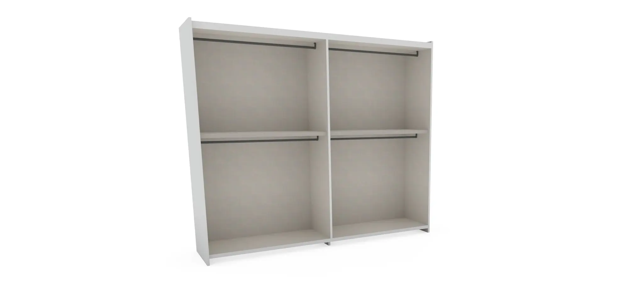 Schiebetürenschrank Loretto - B ca. 280 cm, Lack matt, Weiß