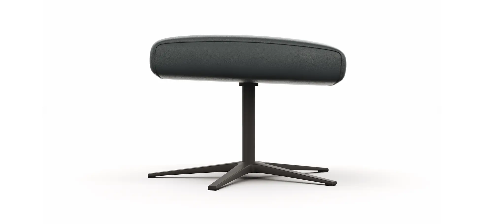 Hocker Noto Relax II - Leder, Schwarz