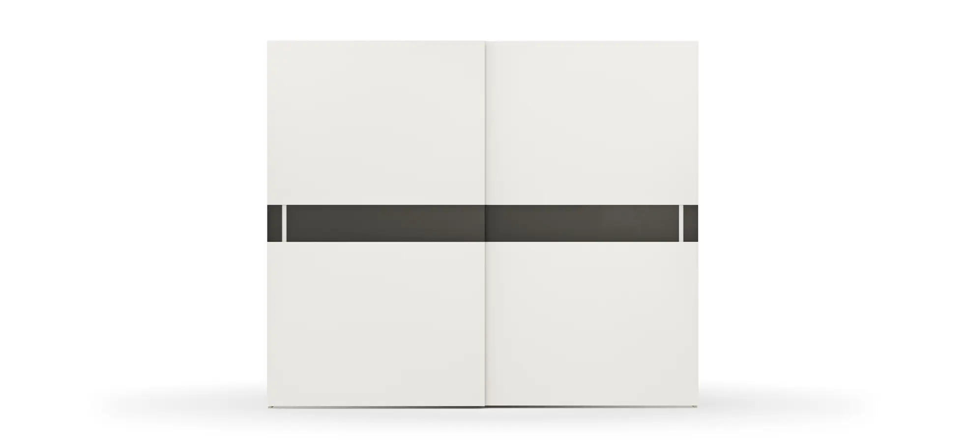 Schiebetürenschrank Loretto - B ca. 280 cm, Lack matt, Weiß