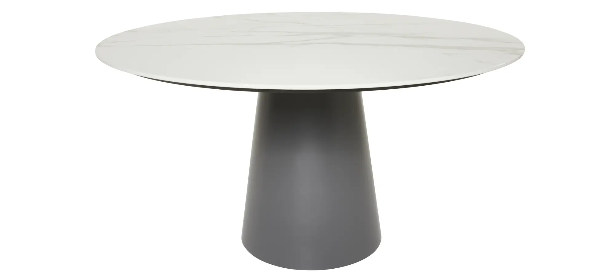 Couchtisch Cono - DH 80x45 cm, Keramik, Weiß