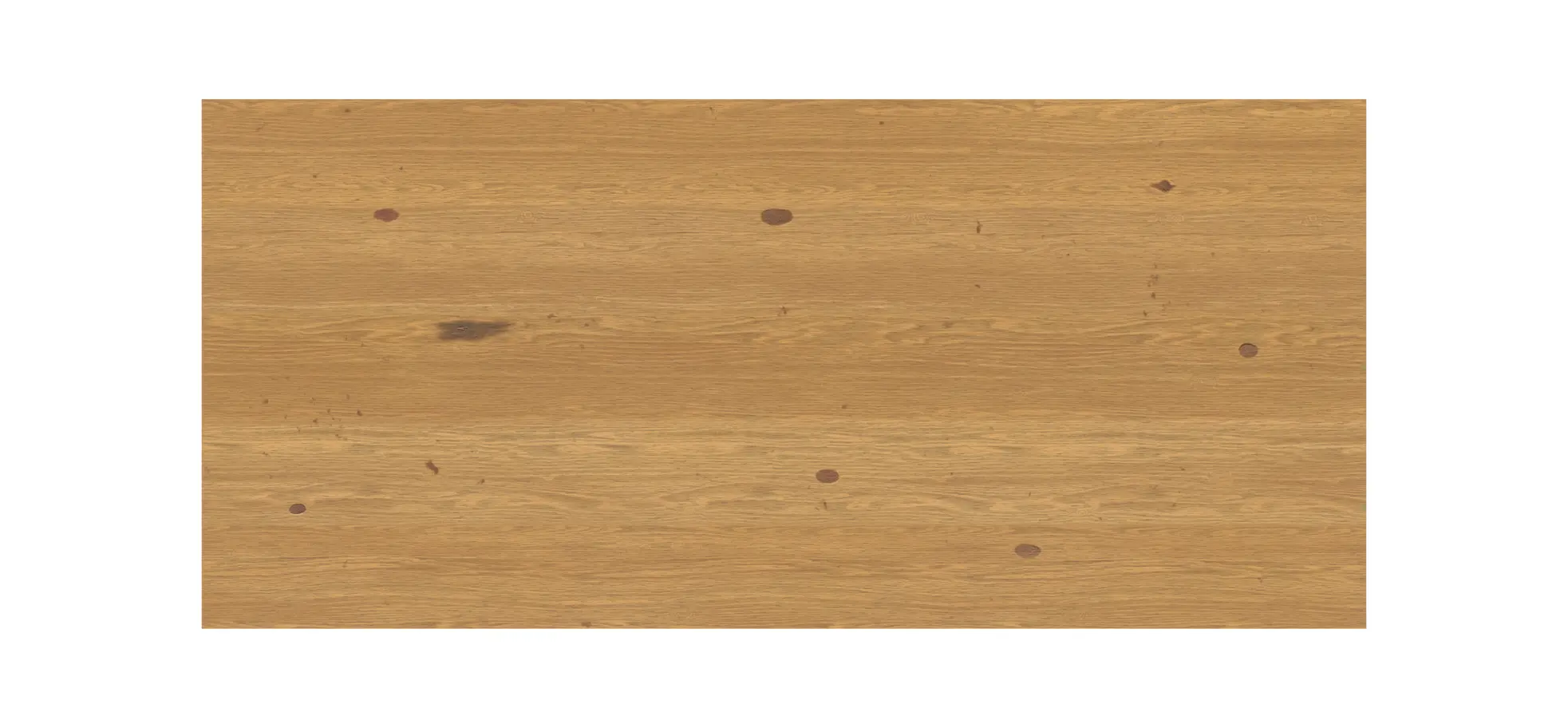 Esstisch 3110 - LB ca. 220x100 cm, ausziehbar,  Asteiche massiv, Geölt, Wange Rohstahl, Schwarz