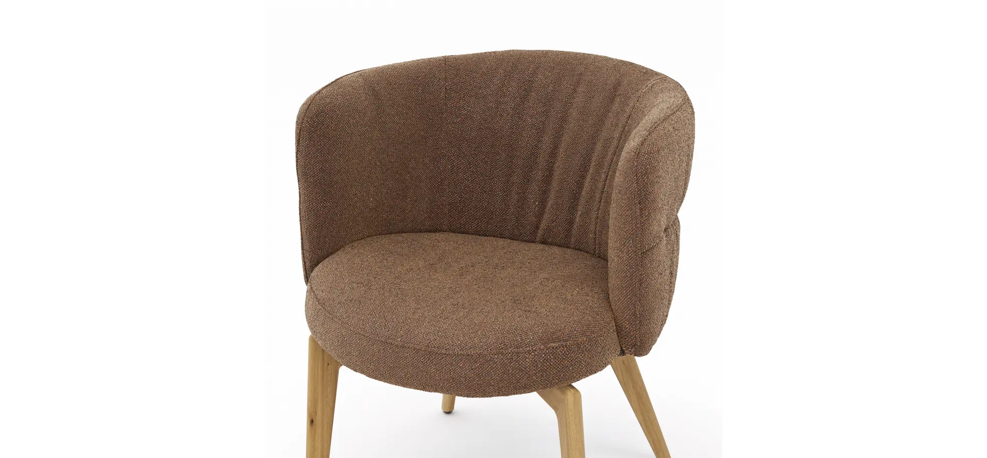 Armlehnstuhl Milana - Stoff, Cognac