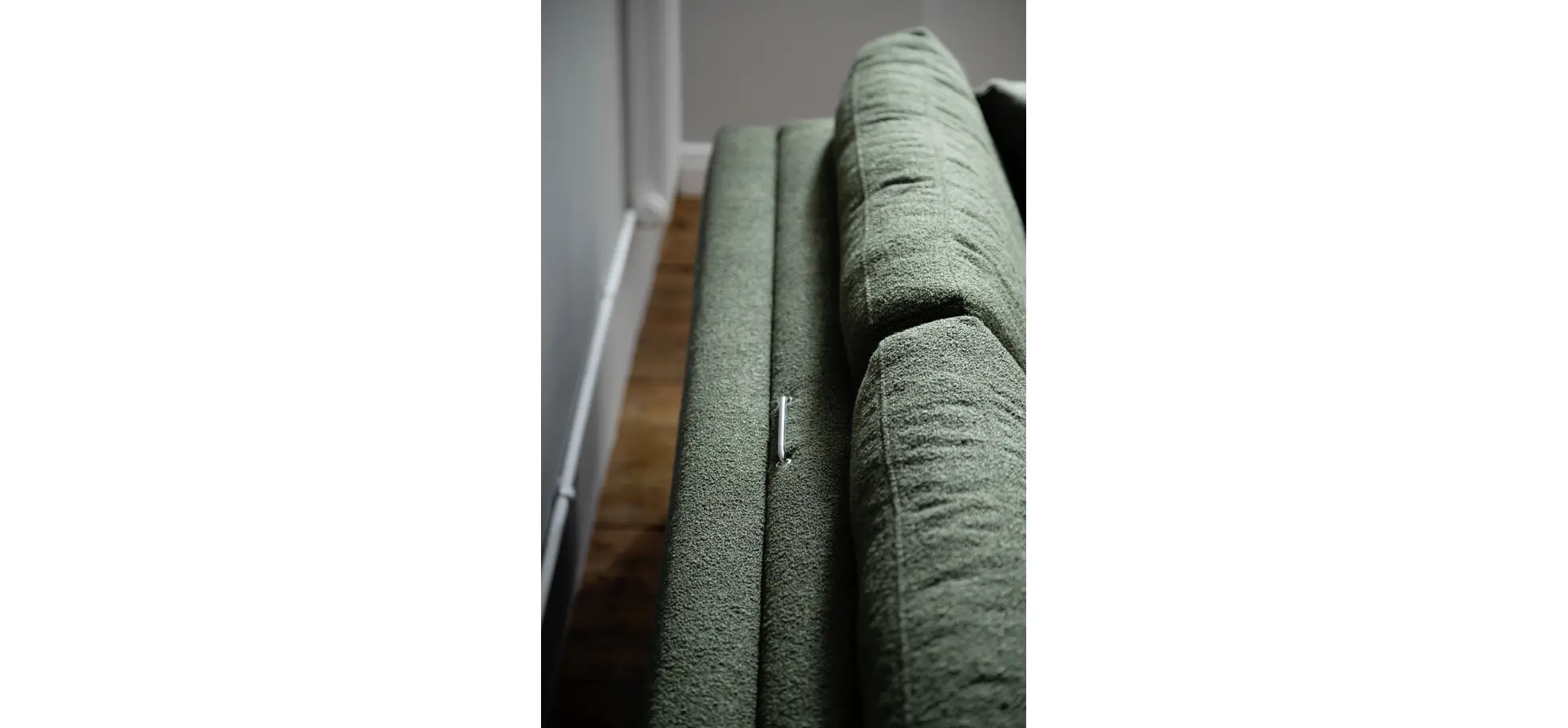 Sofa Nuoro - 3-Sitzer inkl. Schlaffunktion, Stoff, Olivgrün