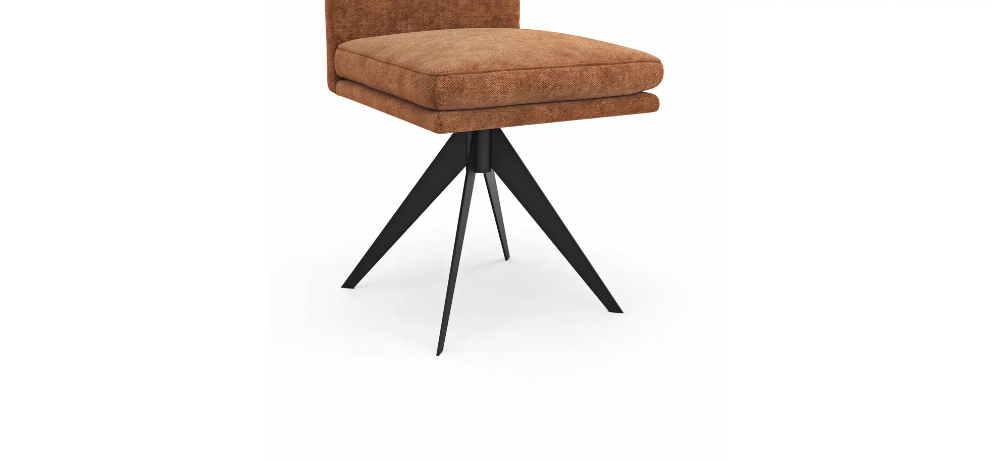 Freischwinger Valloni - Stoff, Rostfarben