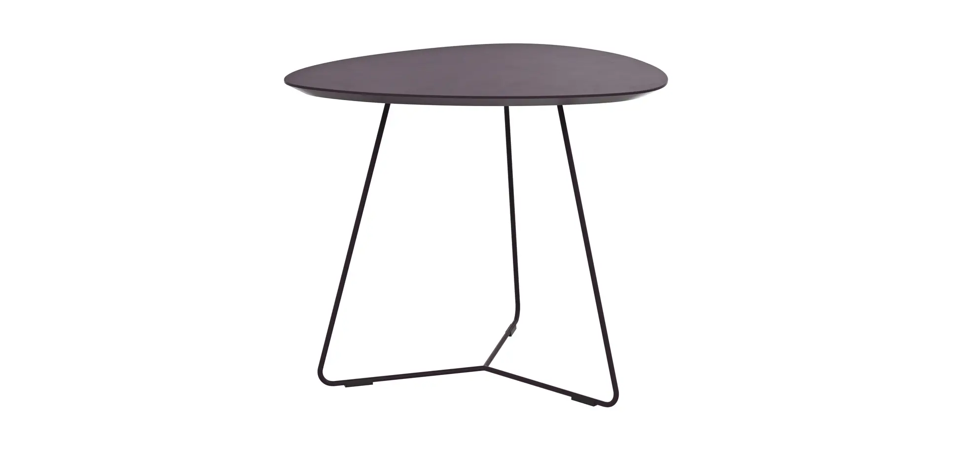 Ecktisch Fano - LBH ca. 59x50x50 cm, Fenix, Aubergine