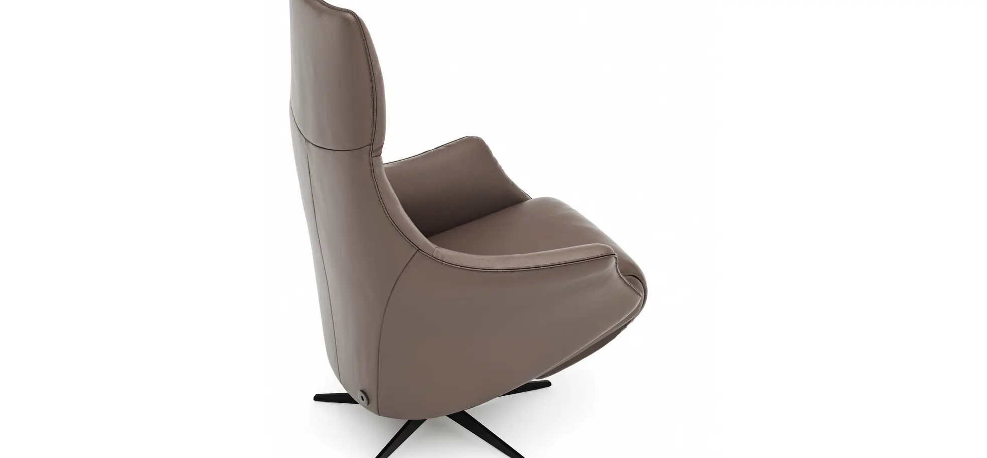 Relaxsessel Girona - Relaxfunktion (motorisch), Leder, Braun