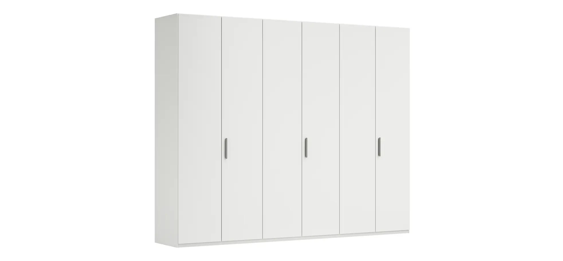 Drehtürenschrank Viana - B. ca. 299 cm, Lack, Weiß