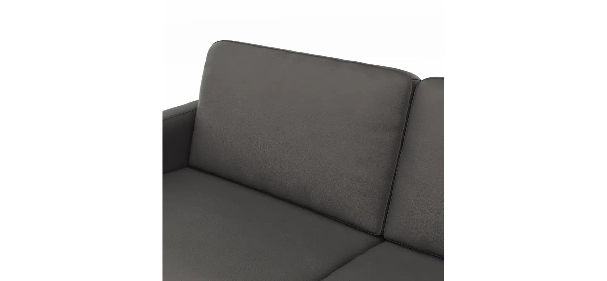 Sofa Enna - 3,5-Sitzer inklusive Relaxfunktion (motorisch), links und rechts, Leder, Anthrazit